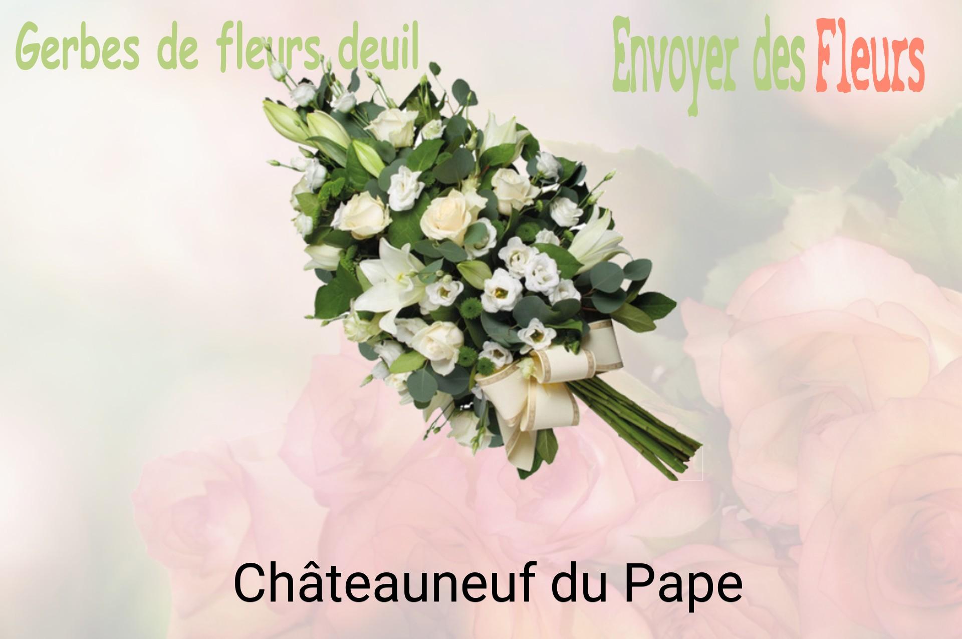 Gerbe de fleurs de deuil livrée à Châteauneuf-du-Pape